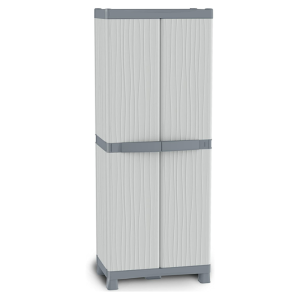 Dark/Light grey tall PVC cabinet. Free standing model pictured. 700x430x1810mm.